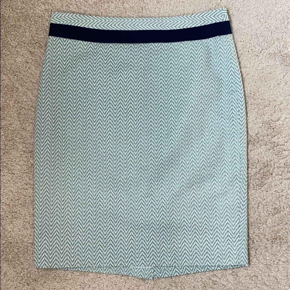 🤍 Green & Navy Pencil Skirt 🤍